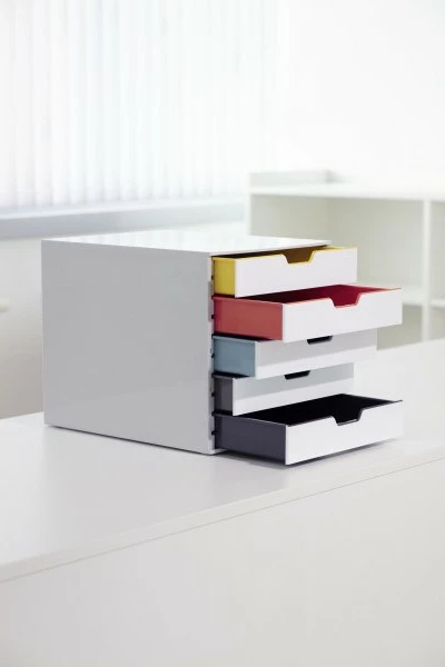 Kuti me sirtarë Durable VARICOLOR Mix 5, plastikë, multingjyrëshe, 5 sirtarë