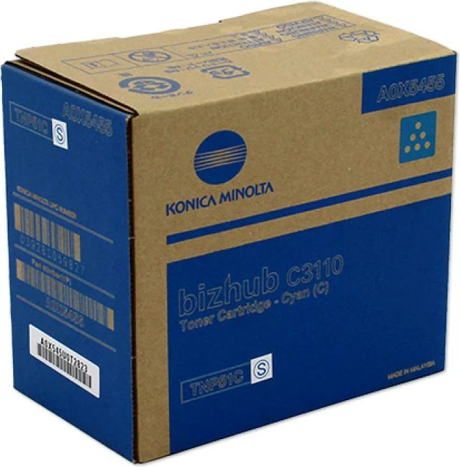 Toner Konica Minolta TNP-51C (A0X5455), rendiment 5000 faqe, origjinal, Cyan