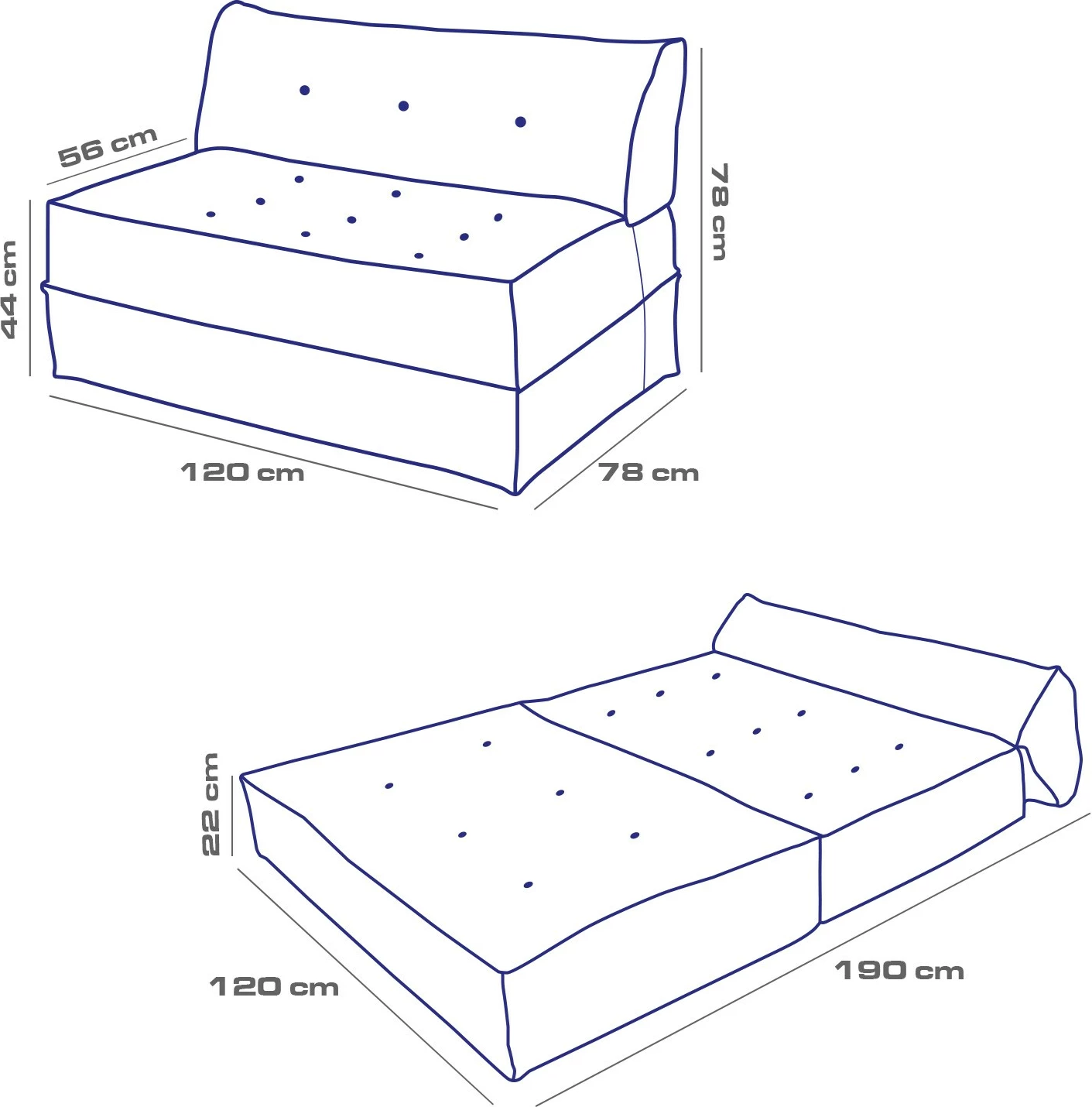 Divan-krevat dy vendësh, Atelier del Sofa, boucle, ngjyrë kafe e çelët