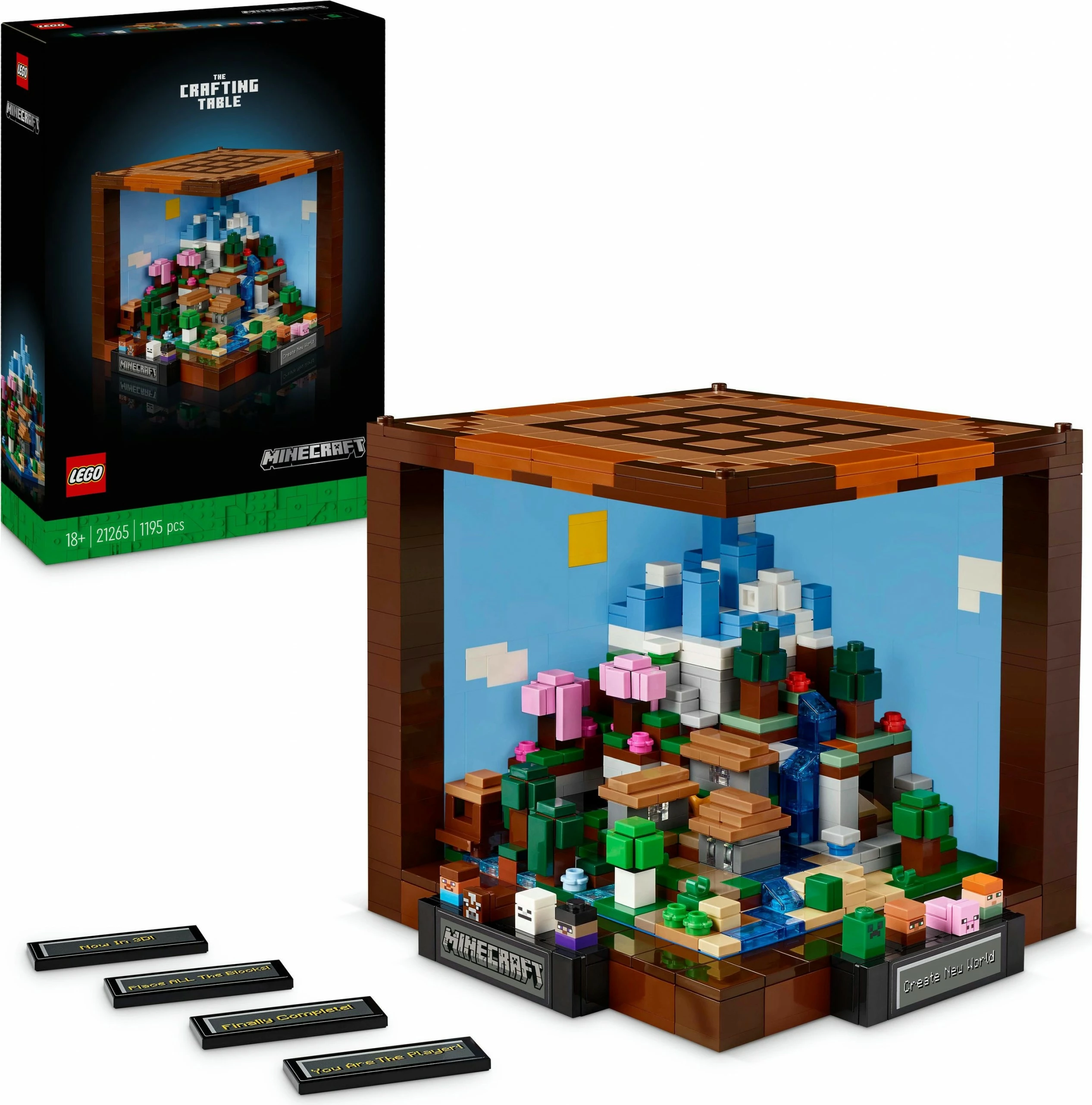 Set ndërtimi LEGO Minecraft 21265, The Crafting Table, 1195 pjesë, multikolor
