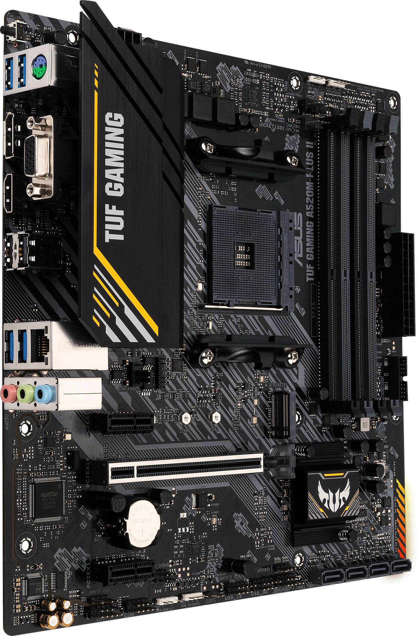 Pllakë amë ASUS TUF GAMING A520M-PLUS II, AMD, Socket AM4, DDR4-SDRAM, 128 GB