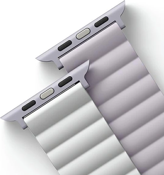 Rrip silikoni për Apple Watch UNIQ Revix, 42/44/45/49mm, dyngjyrësh vjollcë-e bardhë