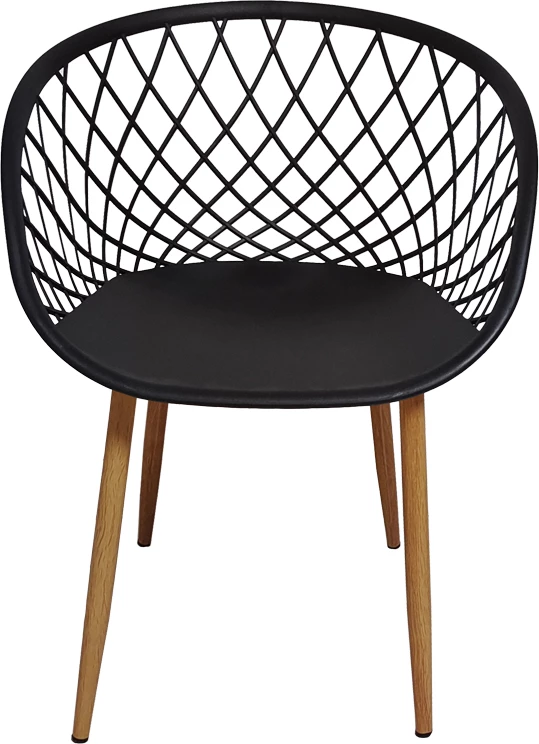 Set tavoline me karrige Ezra-Natali, ngjyrë natyrale e zezë, 80x80x76cm