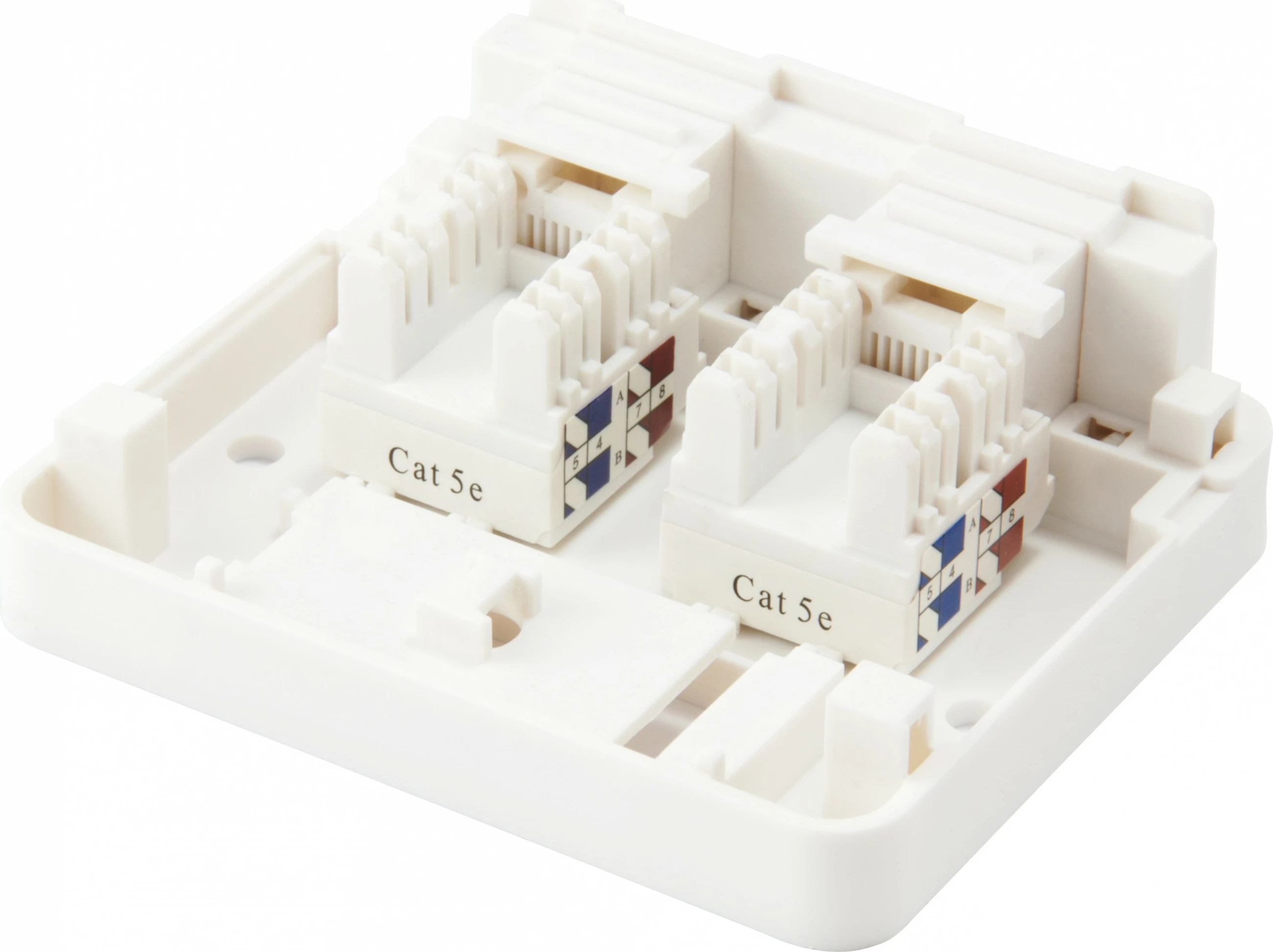 Kuti sipërfaqësore për Keystone Jack EQUIP 2-Port, ABS, e bardhë