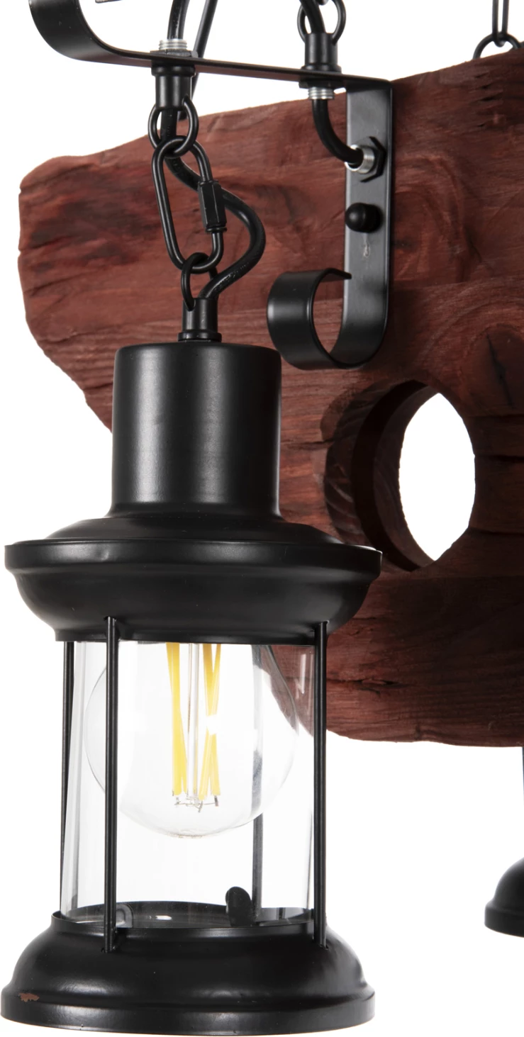 Llambadar me 6 drita, FH4117, dru-metal-qelq, 116H cm