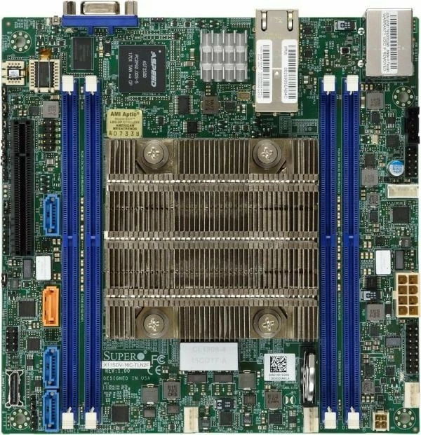 Pllakë amë Supermicro X11SDV-4C-TLN2F, mini ITX, Xeon D-2123IT, 4 bërthama, 768GB ECC RAM