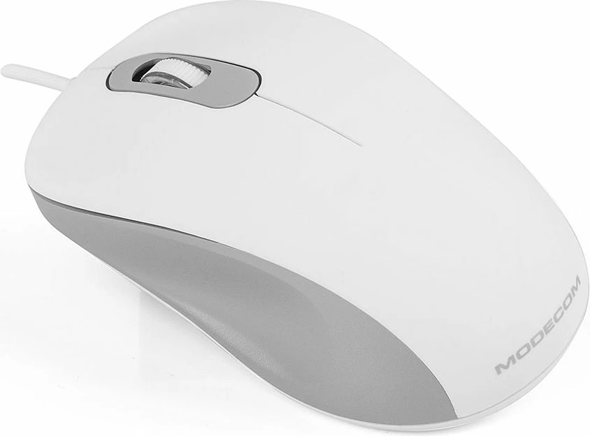 Maus Modecom MC-M10S Silent M-MC-M10S-200 1000 DPI USB me kabllo, i bardhë