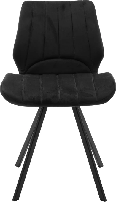 Set tavoline me karrige Sabia-Gustas, sipërfaqe guri të sinteruar, e zezë-antracit, 120x60x75cm