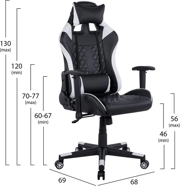 Karrige gaming FH1146.04, e bardhë/e zezë