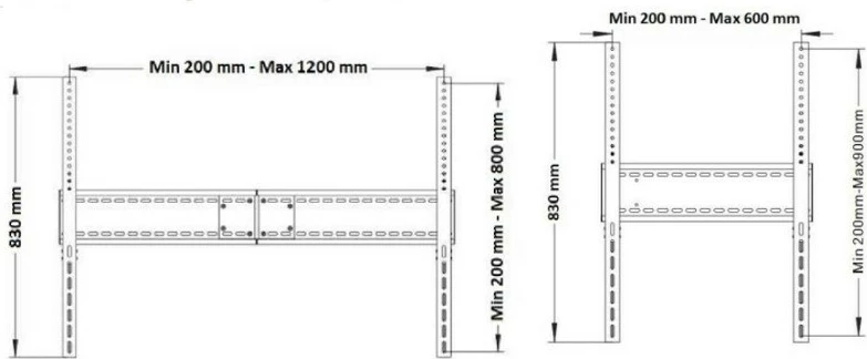 Mbajtëse muri për TV/monitor Neomounts LFD-W1500, çelik, 60-100", e zezë