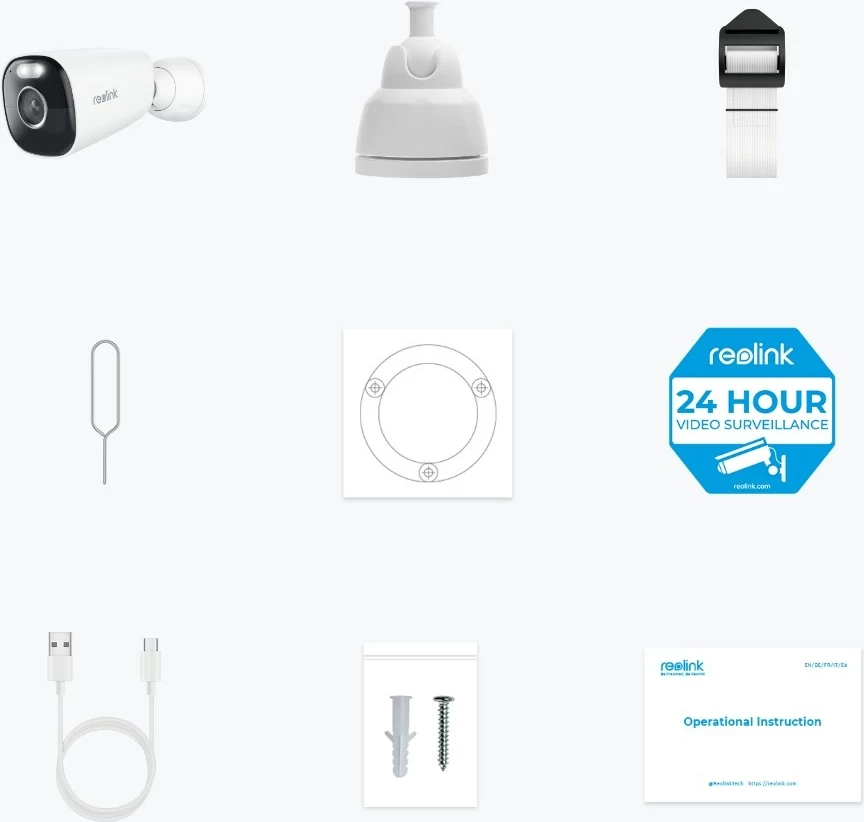 Kamerë e jashtme Reolink Argus Series B340, 5MP, Wi-Fi 5/2.4 GHz, Detektim i zgjuar, Vizion nate me ngjyra