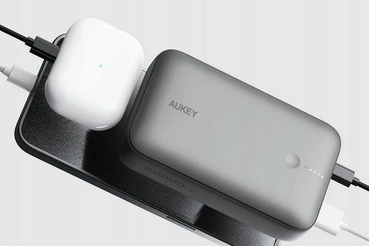 Power bank AUKEY PB-Y57 Spark Mini, 20000mAh, 22.5W, 2xUSB, Gri