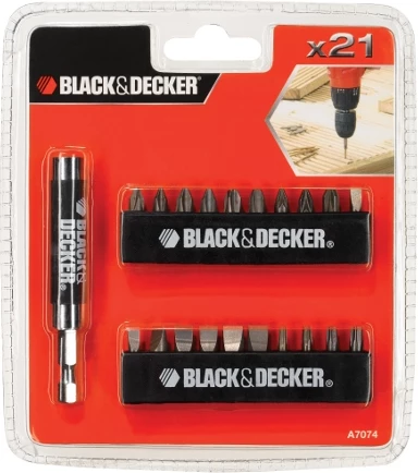 Set bitash për kaçavidë Black&Decker A7074 21 copë