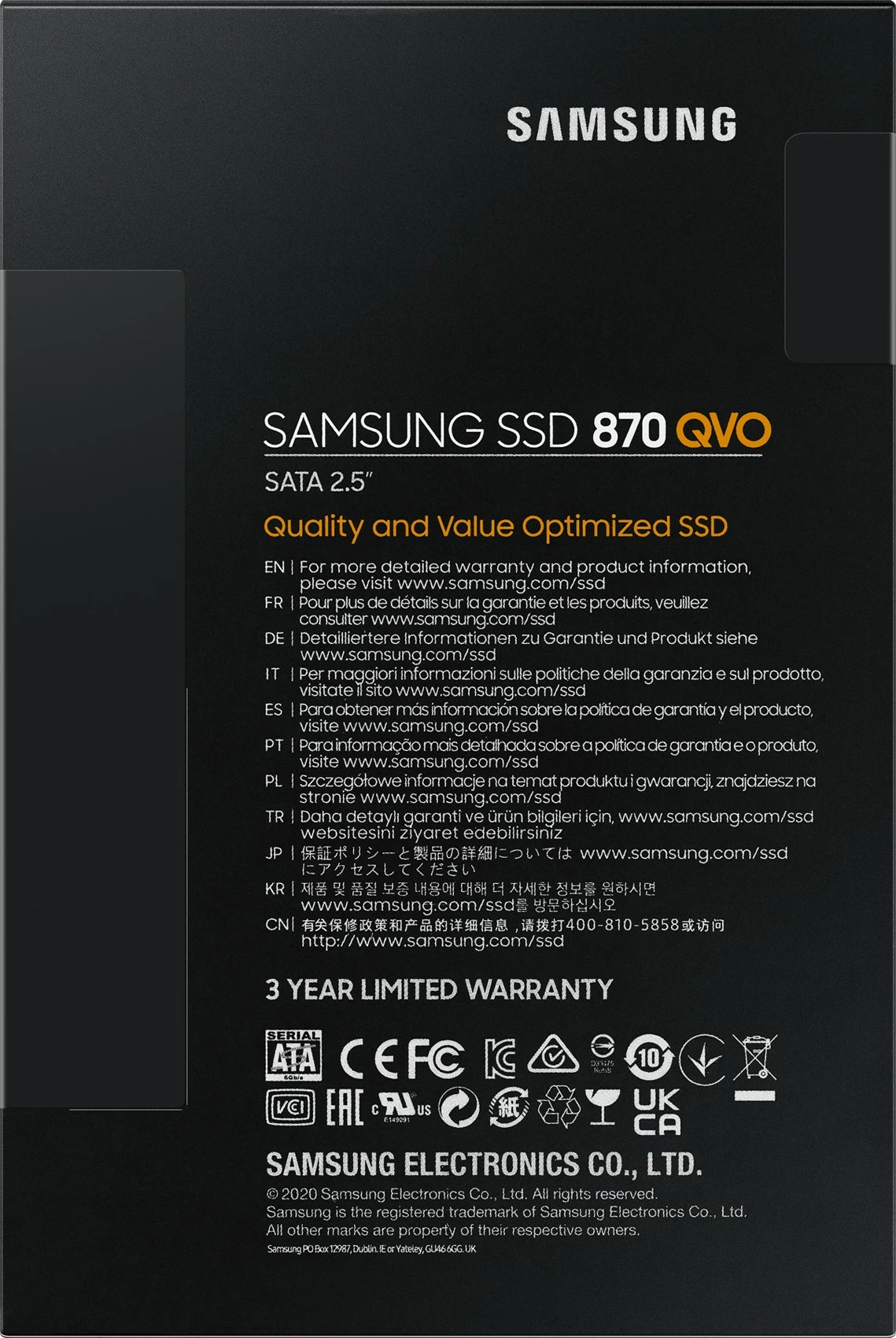 SSD Samsung 870 QVO, 1 TB, 2.5", 560 MB/s, 6 Gbit/s