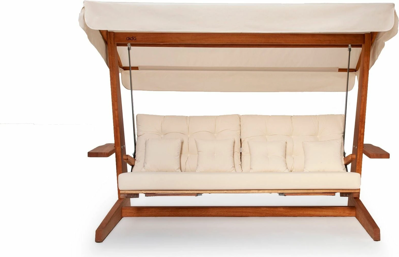 Karrige lëkundëse treshe për kopsht, ngjyrë bezhë, Luna Deluxe 2600