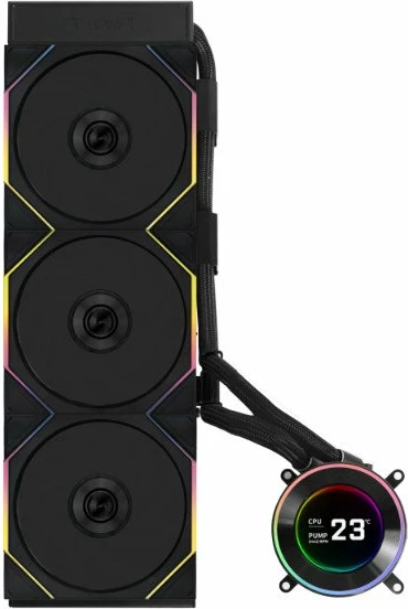 Ftohës uji AiO Lian Li Hydroshift II LCD-C 360TL (GHS2LCD36TB) 360mm, 3x120mm ARGB, LCD 2.1", e zezë