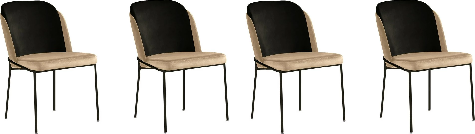 Set karrigesh (4 copë), Skye Decor, DR - 145 V4, bezhë/zi