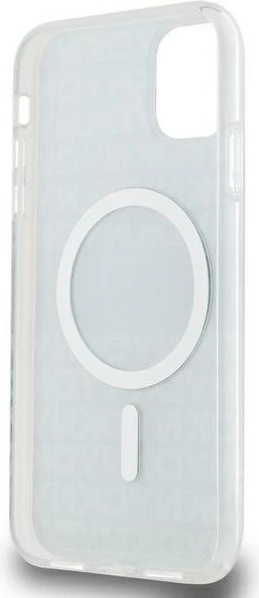 Mbështjellës DKNY IML Mono & Stripe MagSafe për iPhone 11/XR, i zi