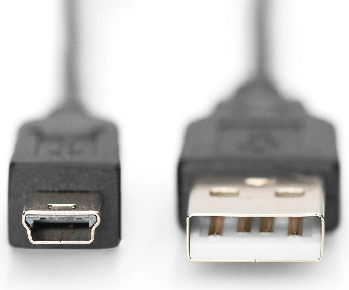 Kabëll USB 2.0 Digitus, 1m, USB A në Mini-USB B, i zi