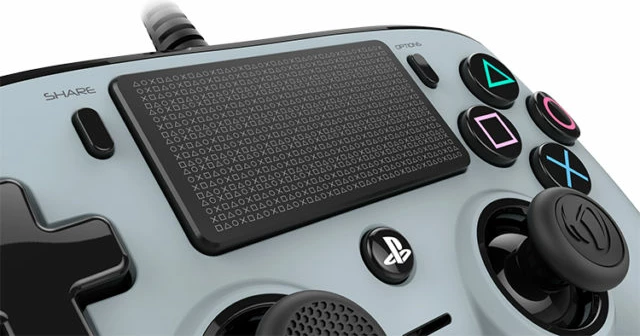 Kontroller loje NACON PS4 Wired, me kabllo 3 m, vibrim, touchpad, jack 3.5 mm, Gri