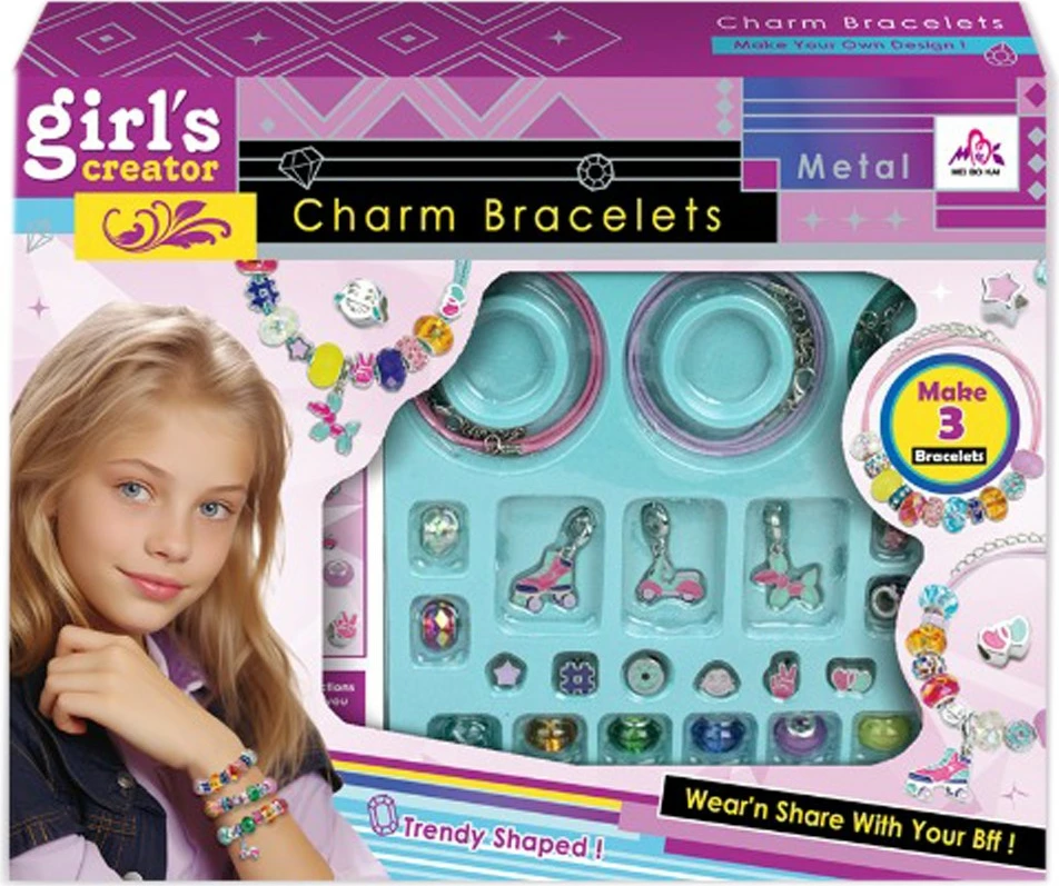 Set për krijim byzylykësh ASKATO, 3 copë, shumëngjyrësh