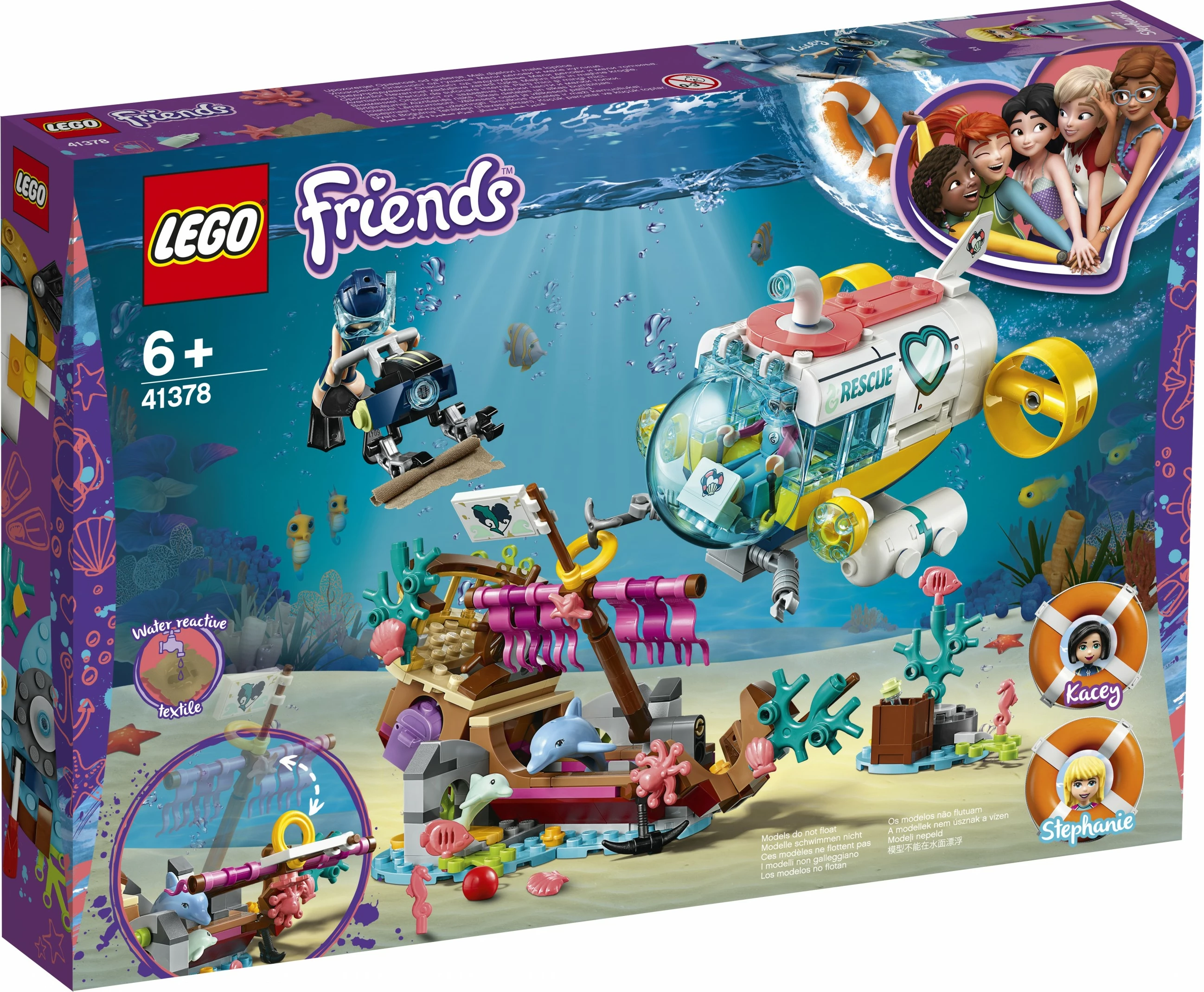 Set ndërtimi LEGO Friends Dolphins Rescue Mission 41378, 363 pjesë, shumëngjyrësh