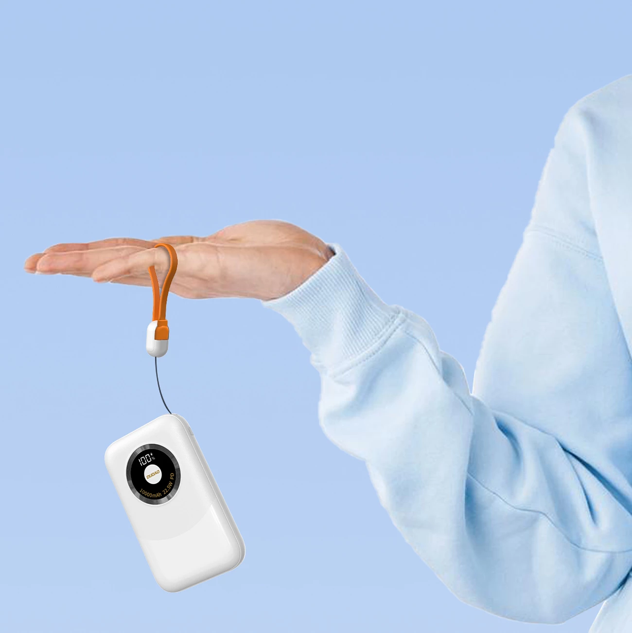 Powerbank Dudao K21 Mini 10000mAh 22.5W USB-A/USB-C, bezhë