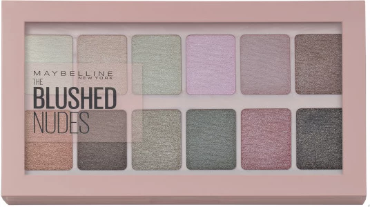 Paletë për sy Maybelline The Blushed Nudes Palette për femra, 9.6g