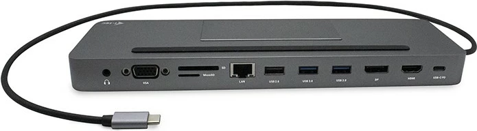 Kasë i-tec C31FLATDOCKPDPRO, USB-C, 3x Display, 85W, e zezë