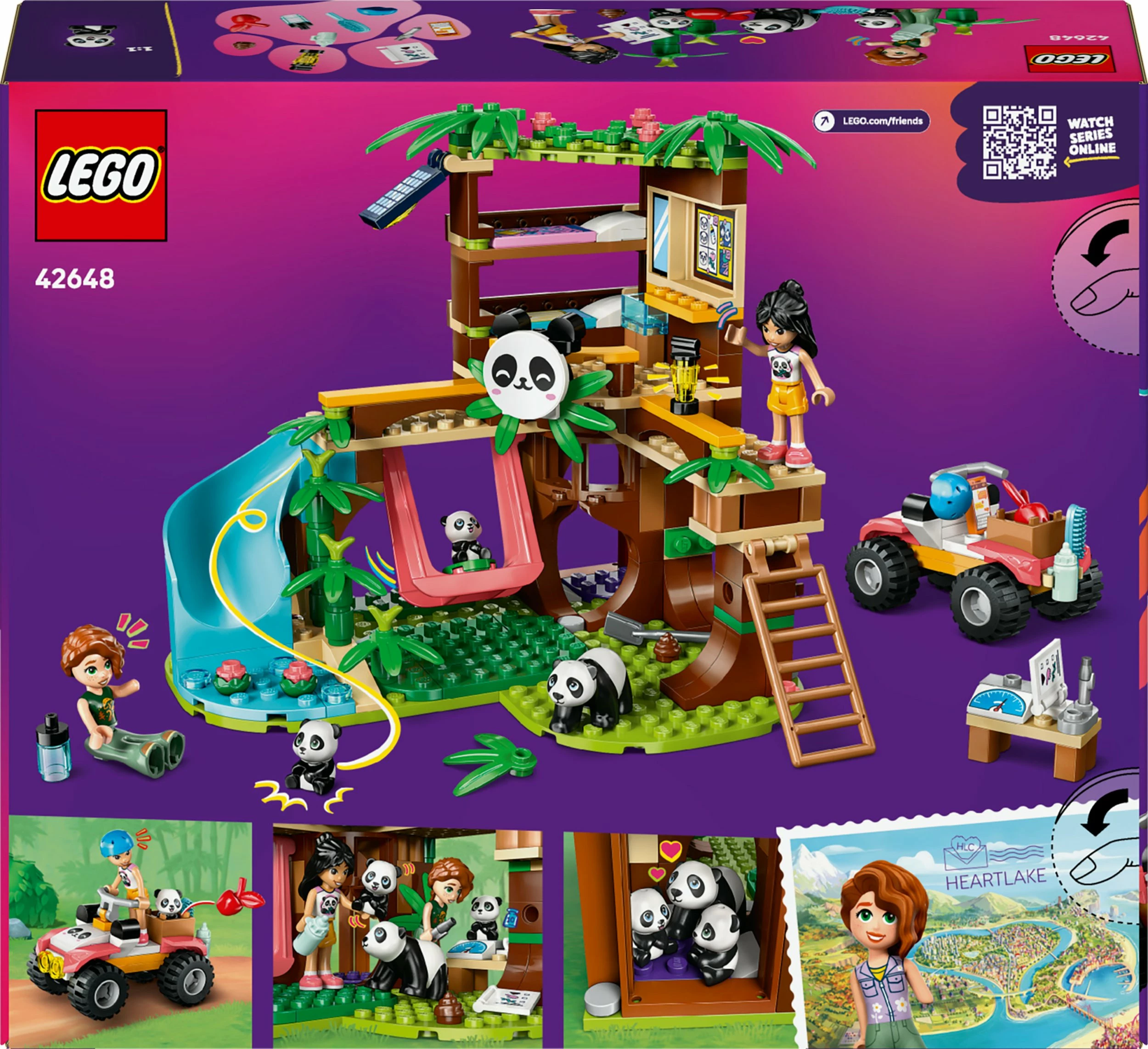 Set ndërtimi LEGO Friends 42648 Panda Care in Reserve, 243 pjesë, +7 vjet