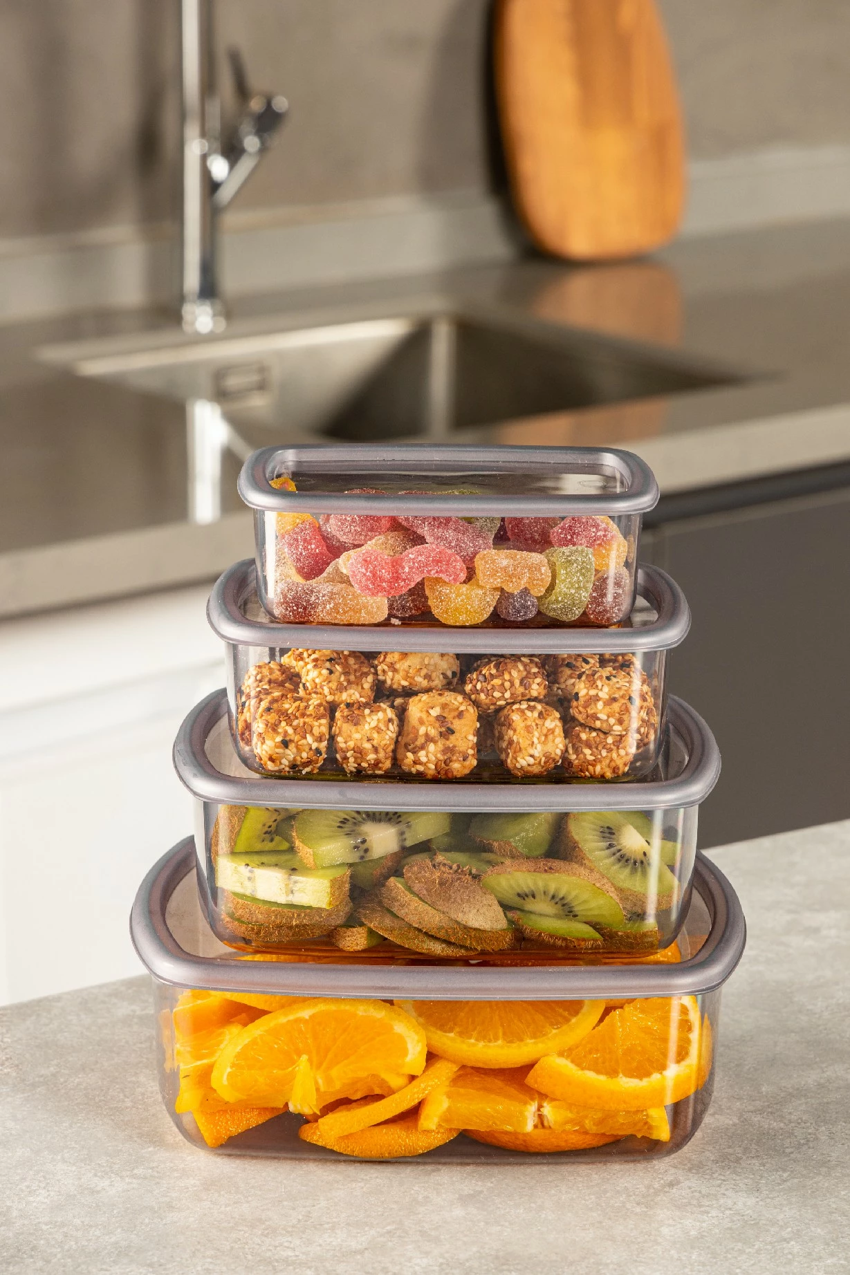 Set kuti plastike për organizim, 4 copë, SYBOX4LUKRSK