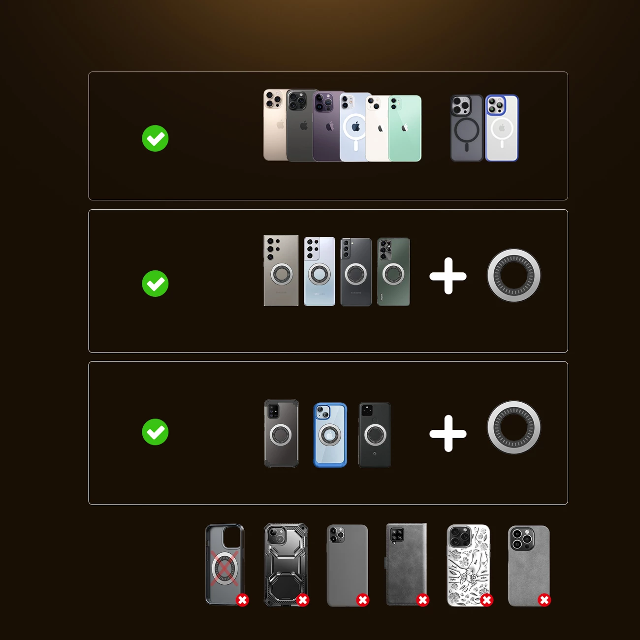 Mbajtës magnetik për panel makine Joyroom JR-ZS505, kompatibil me MagSafe, rrotullim 360°, ngjitje 3M + gotë thithëse, për telefona 4.7-7.0 inç, e zezë
