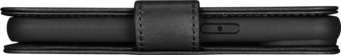 Mbështjellës iCarer Oil Wax Wallet 2in1 për iPhone 14 Plus, lëkurë natyrale, Anti-RFID, i zi