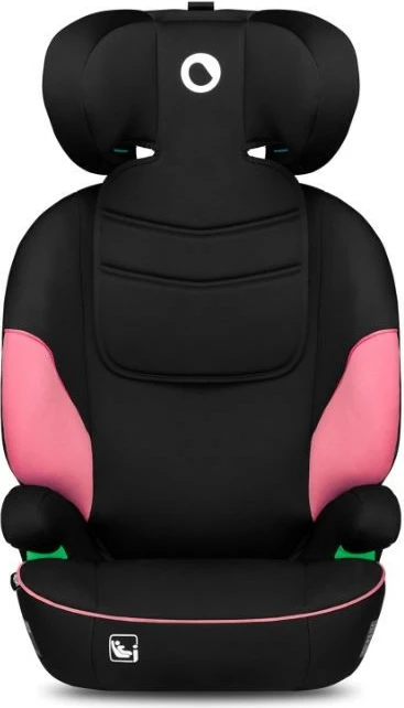 Ulëse makine Lionelo Lars i-Size për fëmijë, 100-150 cm, 15-36 kg, e zezë/rozë