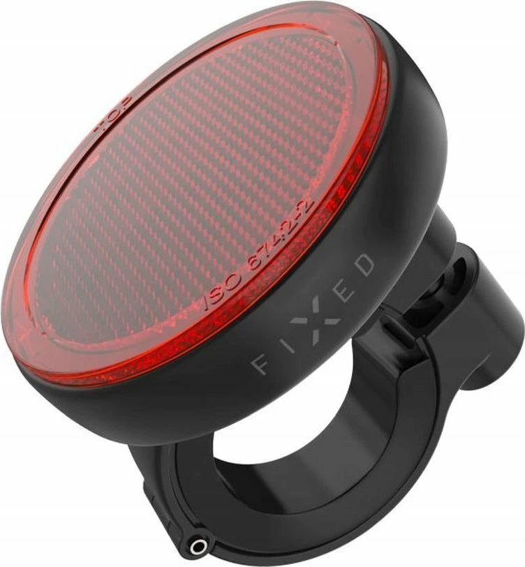 Tracker reflektor biçiklete Fixed FIXTAG-RE-BK, Apple Find My, Bluetooth 5.2, IP67, bateri CR2032, 80 dB, zi/kuqe