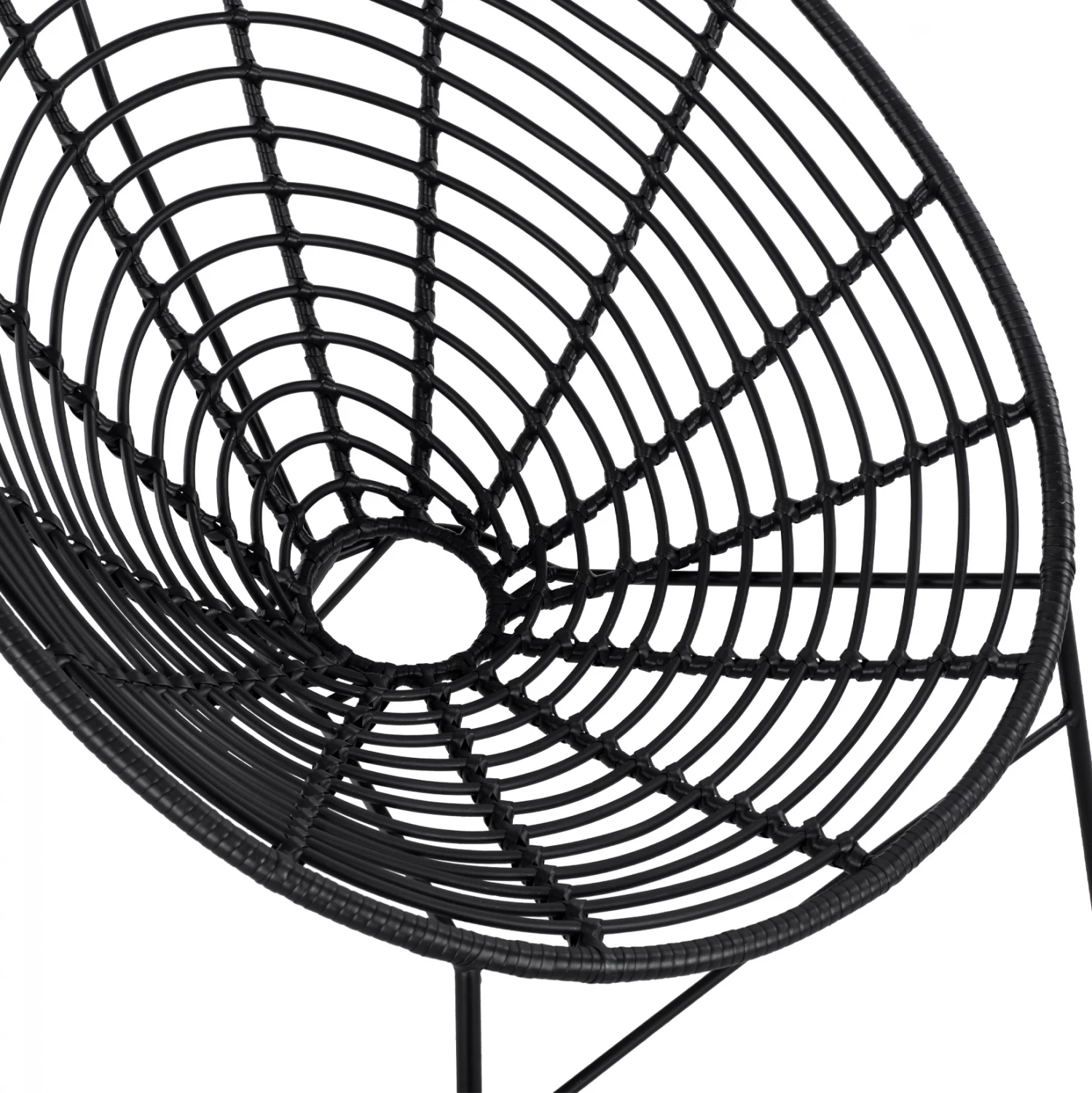 Karrige ALLEGRA, tipi fole, metalike, thurje, ngjyrë e zezë, 73x83x86 cm