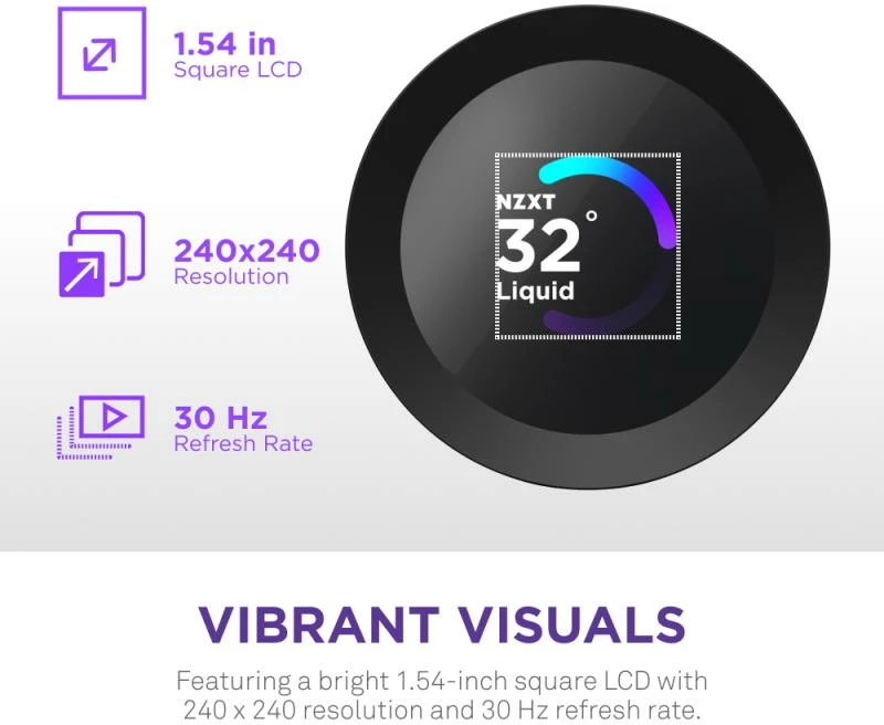 Ftohës me lëng CPU, NZXT Kraken Plus 280 RL-KN280-B2, radiator 280mm, 2x140mm 1800rpm, AMD AM4, i zi