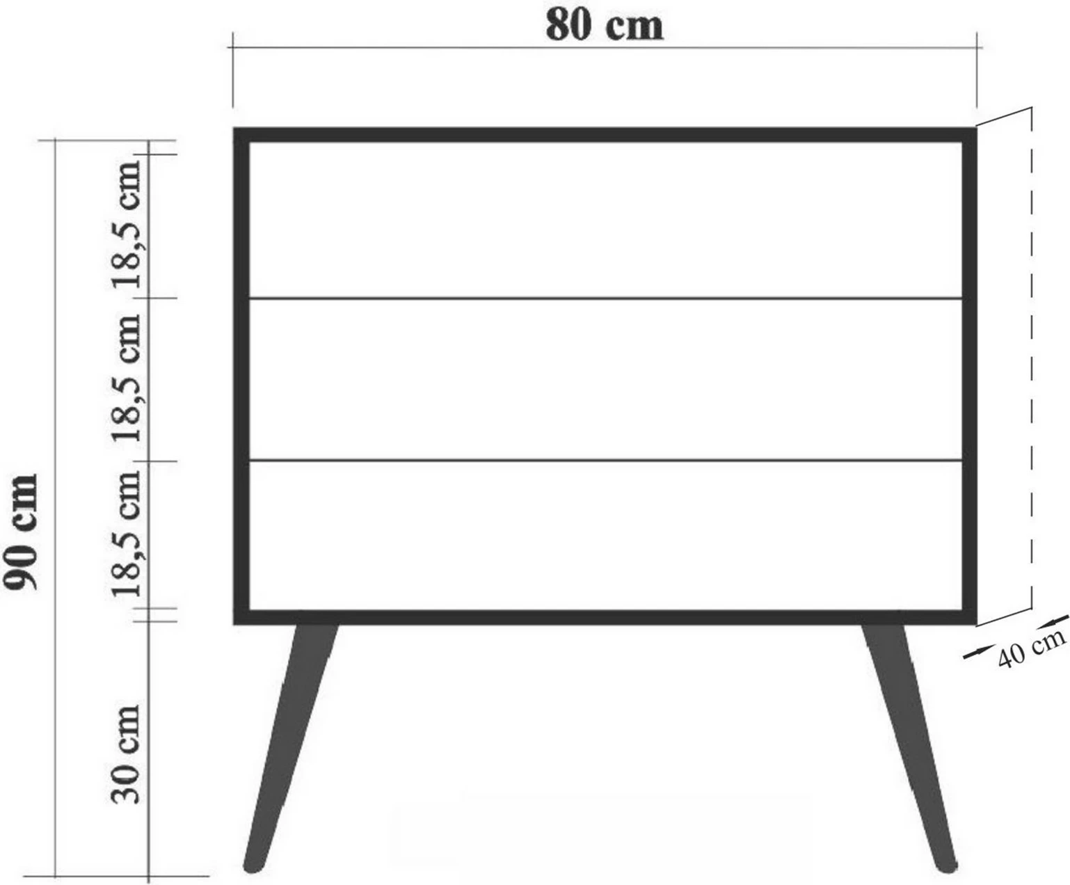 Komodë Hanah Home, City Trio Sun, shumëngjyrëshe