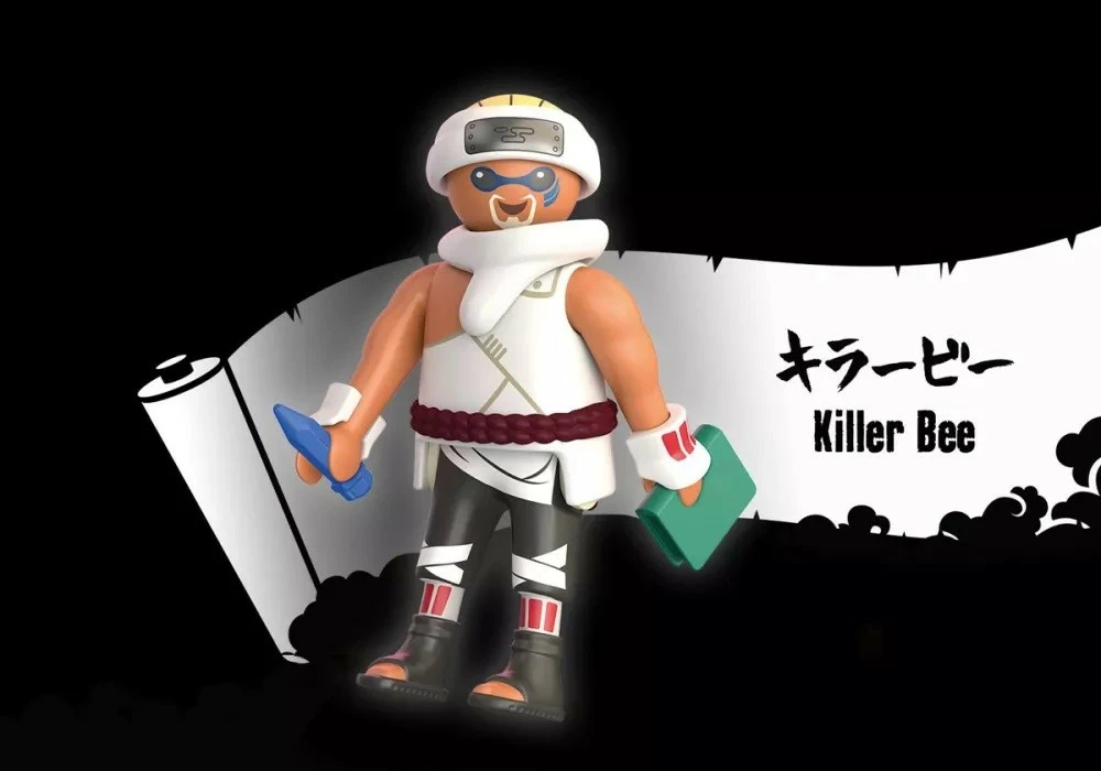 Figurë aksioni Playmobil Naruto Shippuden Killer Bee 71116 me libër, stilolaps dhe shpatë Samehada