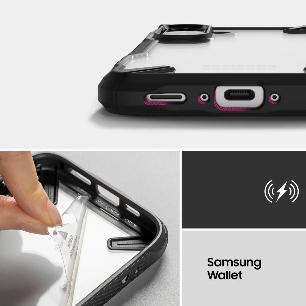 Mbështjellës Ringke Fusion X për Samsung Galaxy A36 / A56 5G, Zi