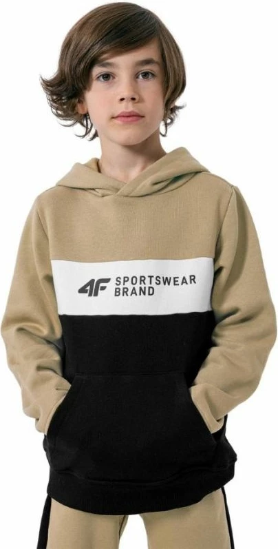 Duks për djem 4F, ngjyrë krem dhe e zezë