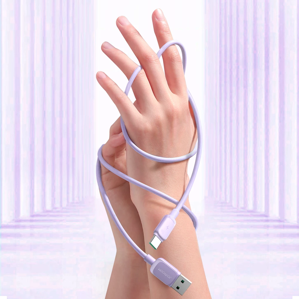 Kabllo Joyroom Multi-Color Series A14, USB-A / USB-C, 1.2m, 3A, Vjollcë