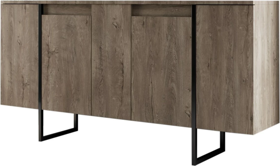 Konsolë Hanah Home Luxe, ngjyrë arre dhe e zezë