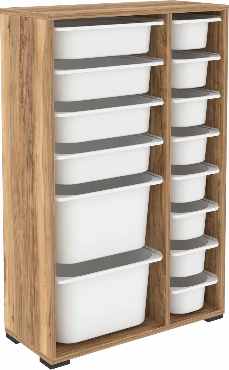 Dollap multifunksional Hanah Home, Rine 2D4K8U, ngjyrë arre dhe e bardhë