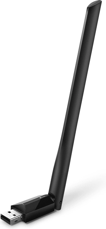 Adapter Wi‑Fi USB, TP-Link Archer T2U Plus, antenë me fitim të lartë, e zezë