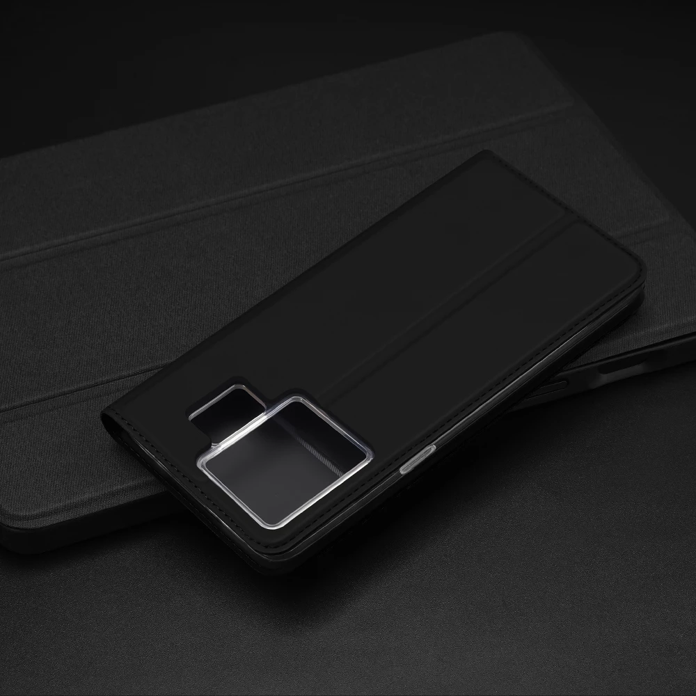 Mbështjellës Dux Ducis Skin Pro për Realme GT Neo 5 / Realme GT3, me kapak, xhep kartelash, funksion standi, e zezë