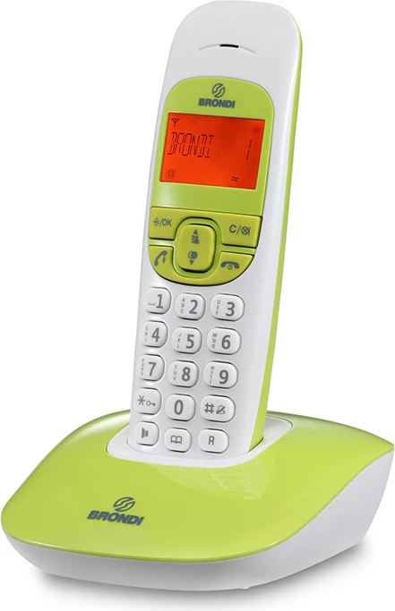 Telefon pa kabllo Brondi Nice, bardhë/jeshil