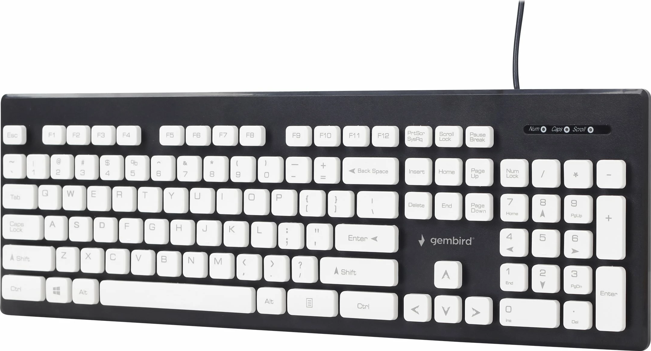 Tastierë Gembird KB-CH-01 Chocolate me kabllo, USB, US layout, e zezë