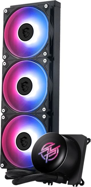 Kasë ftohëse me ujë MSI MPG CORELIQUID P13, 3 ventilatorë 12 cm, për procesor, e zezë