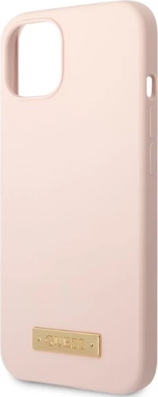 Mbështjellës Guess GUHMP13MSBPLP për iPhone 13 6.1", silikon, MagSafe, rozë